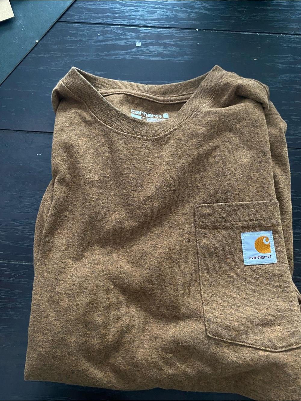 Carhartt Heathered Brown Short Sleeve Pocket Tee